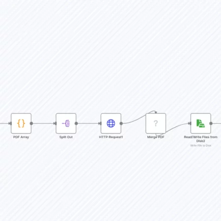 Скачать и объединить несколько PDF-файлов из URL с помощью API CustomJS n8n шаблон