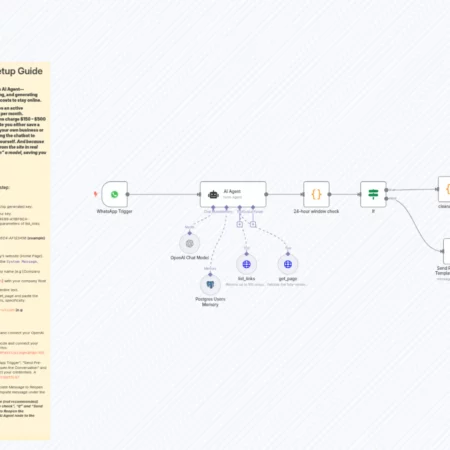 Ассистент по обслуживанию клиентов Crawl-and-Chat с GPT-4o и WhatsApp для B2C сайтов n8n шаблон