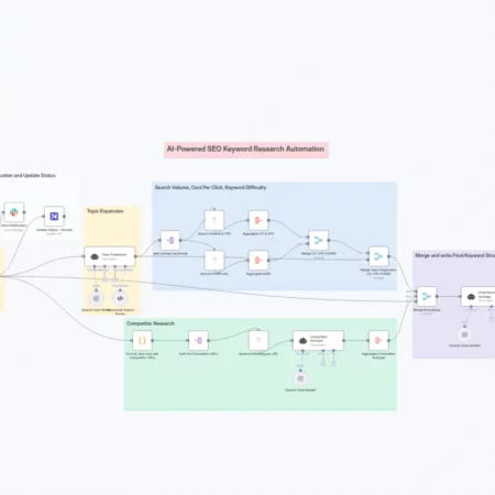 Комплексное исследование ключевых слов SEO с использованием OpenAI и аналитики DataForSEO для NocoDB n8n шаблон